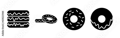 Donut icon vector. doughnut icon. donut logo