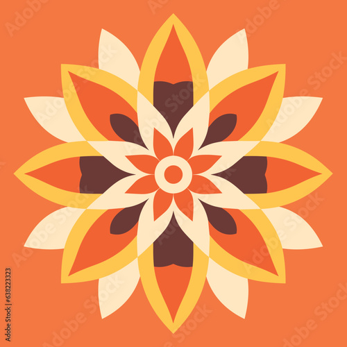 Seamless Colorful Single Flower Pattern. Seamless pattern of Single Flower in colorful style. Add color to your digital project with our pattern!