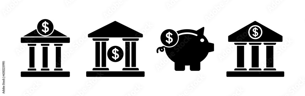 Bank icon vector. bank icon symbol Bank icon vector. bank icon symbol