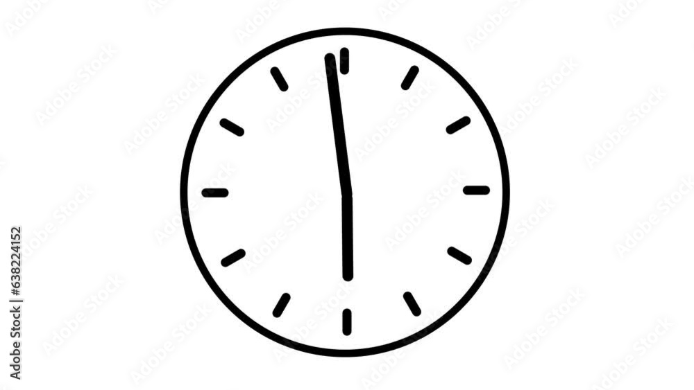 Analog clock spinning animation through the hours Analog clock spinning animation through the hours