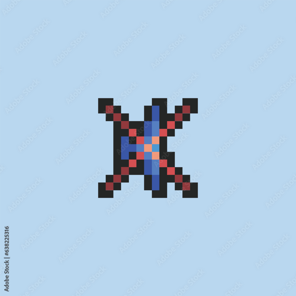Obraz premium this is volume icon in pixel art with blue color and blue background this item good for presentations,stickers, icons, t shirt design,game asset,logo and your project.