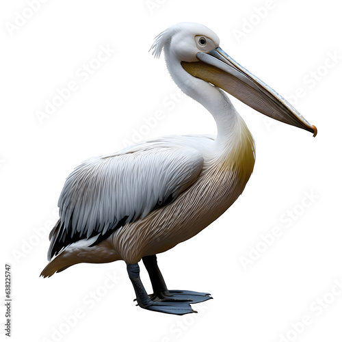 Pelican on white background. generative AI