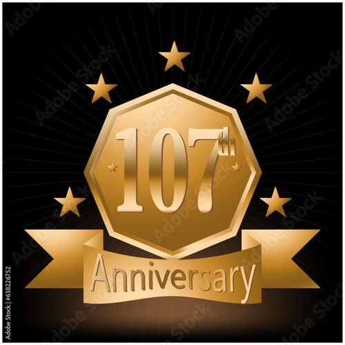 107th Anniversary Celebration Logo VectOR photo