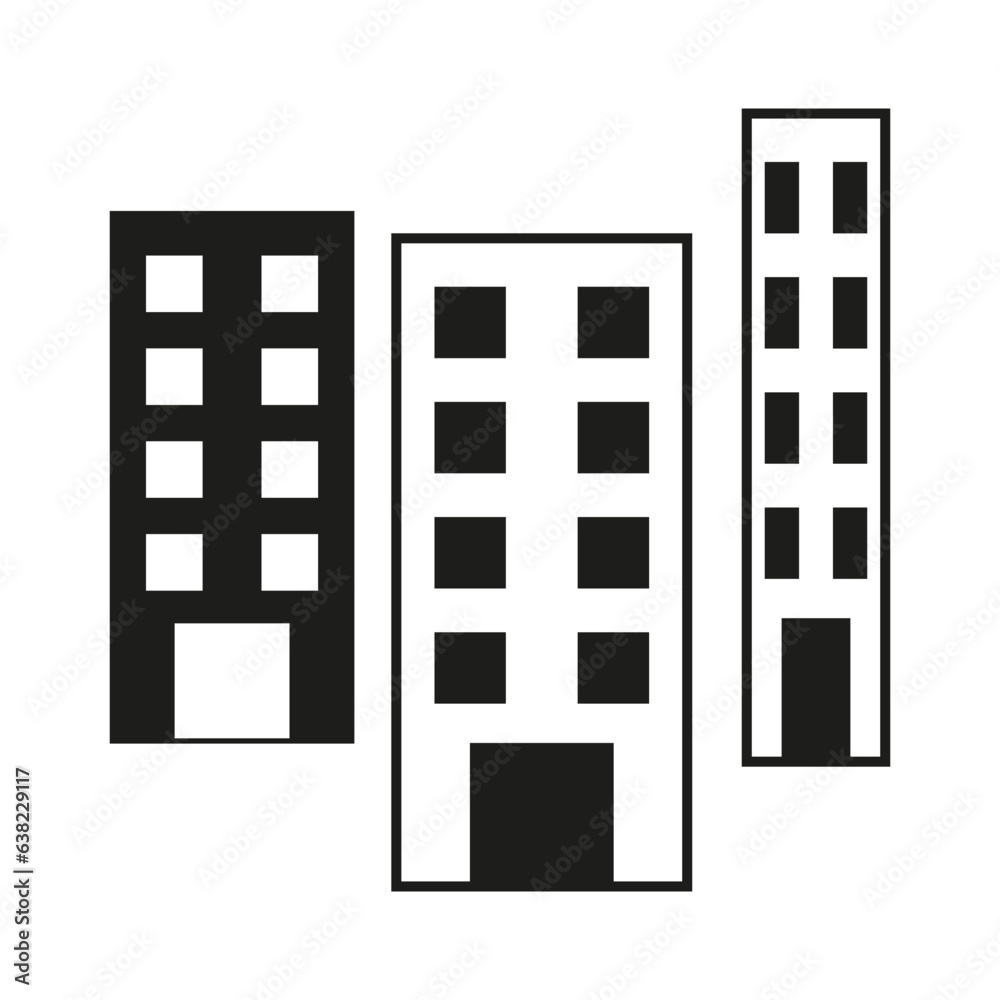 Building icon. Vector illustration. EPS 10. Building icon. Vector illustration. EPS 10.