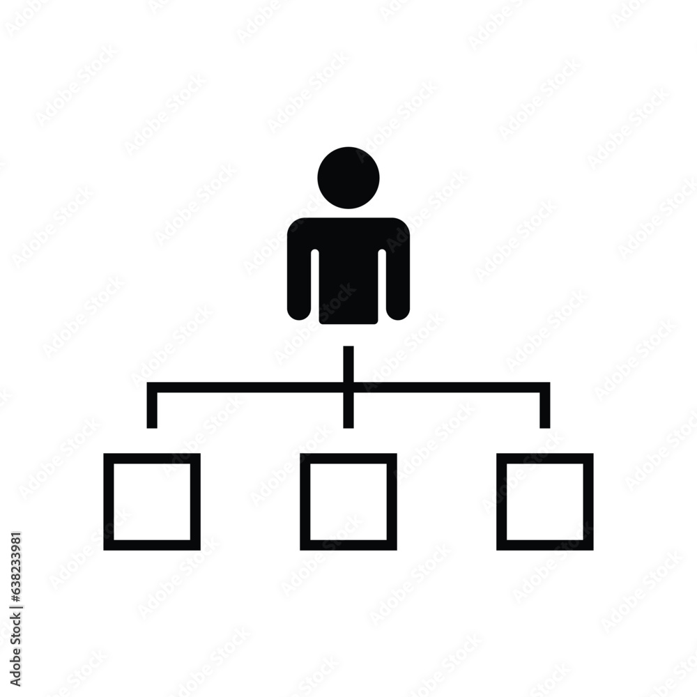 organizational structure icon vector organizational structure icon vector