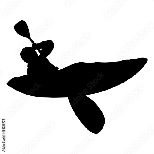 silhouette rowboat