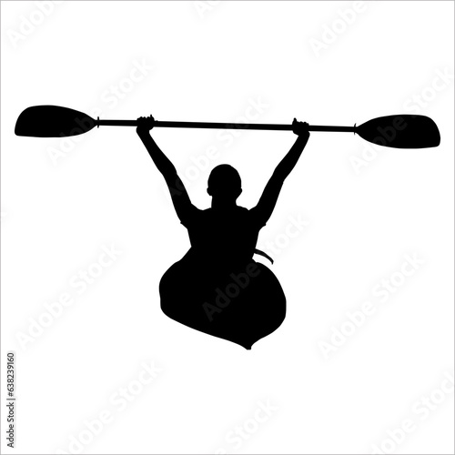 silhouette rowboat
