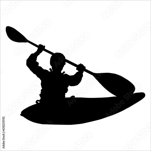 silhouette rowboat
