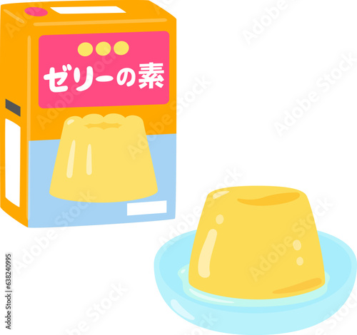 市販のゼリーの素と出来上がったゼリー