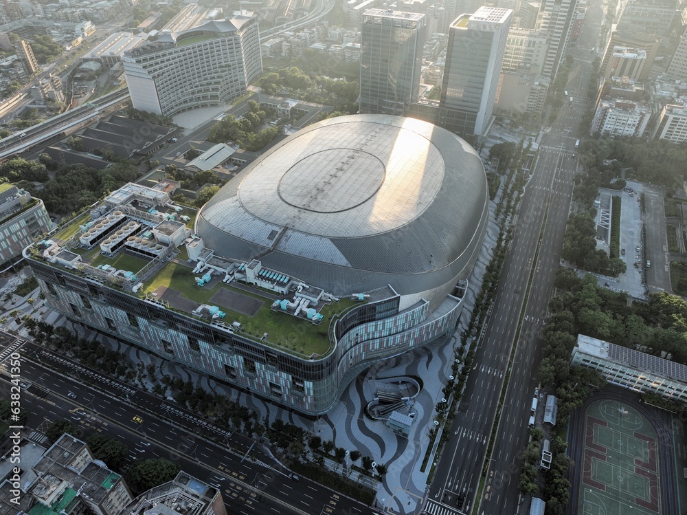 Fototapeta premium Domed stadium in Taipei city.