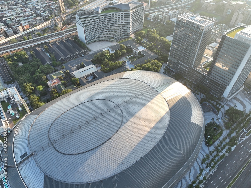 Obraz premium Domed stadium in Taipei city.