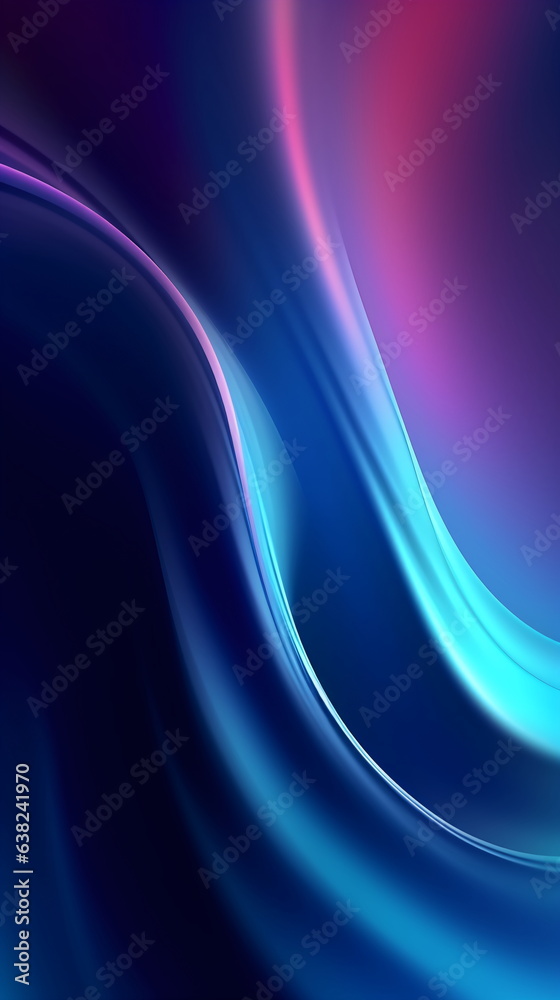 Obraz premium abstract futuristic background with blue, cyan glowing neon moving high speed wave lines lights. Data transfer concept Fantastic wallpaper, Generative ai