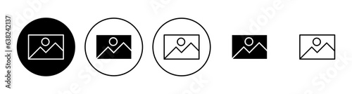 Picture icon set. photo gallery icon symbol