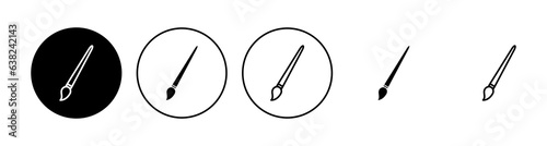 Paint icon set. paint brush icon vector. paint roller icon vector