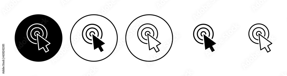 Click icon set. pointer arrow icon. cursor icon vector Click icon set. pointer arrow icon. cursor icon vector