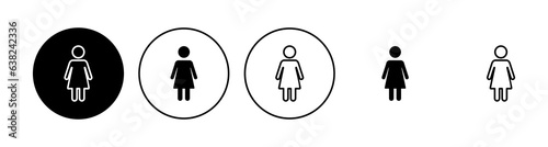 Female icon set. woman icon vector