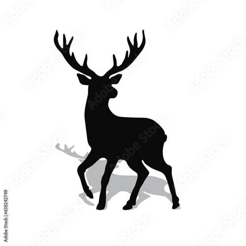 Deer silhouette, wild deers – male, female and roe deer