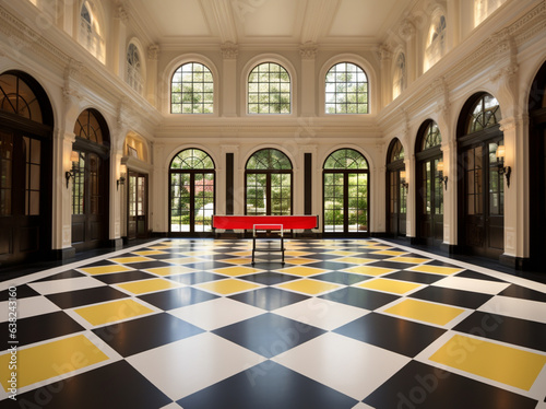 interior of a Mansion with marble floors