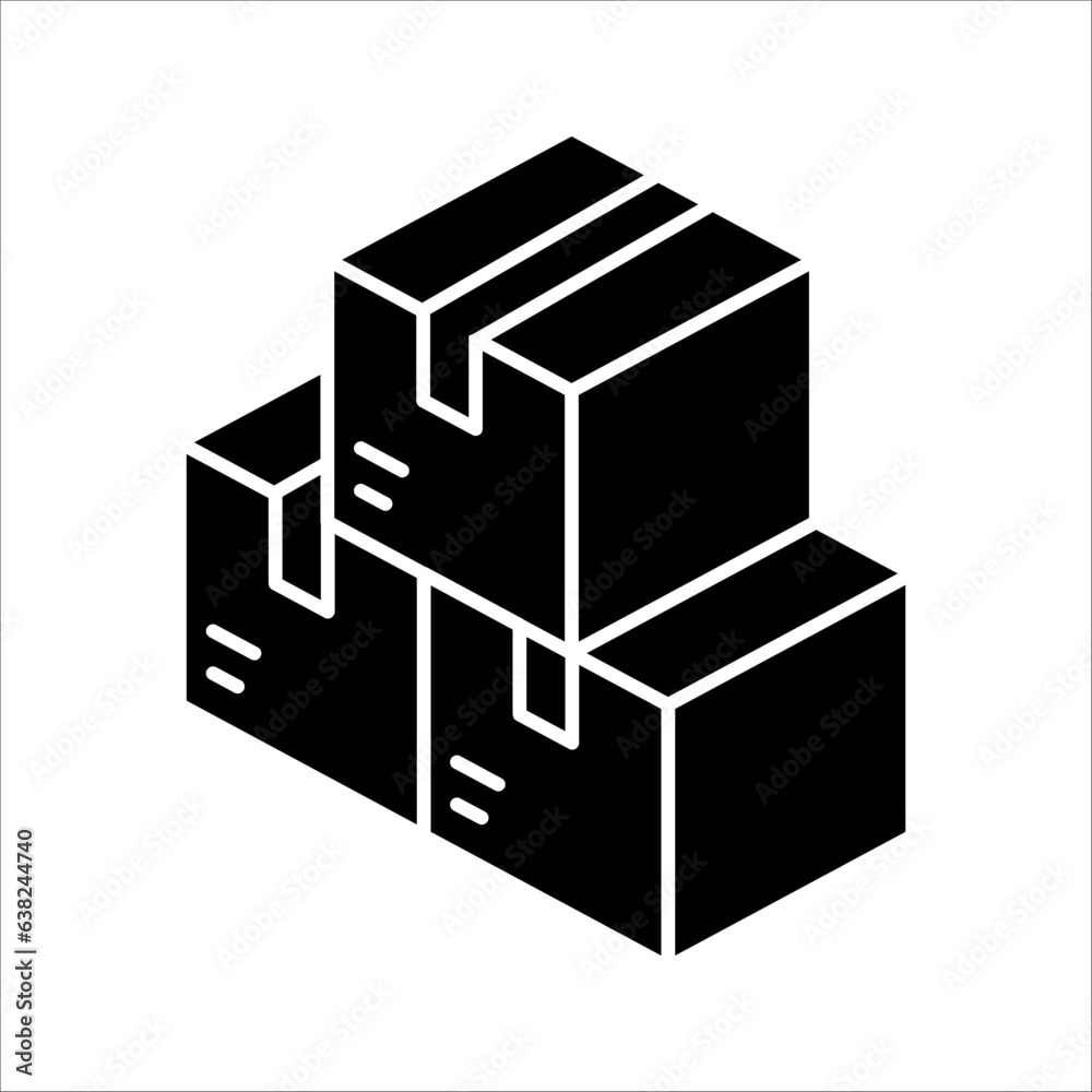 Box icon, design inspiration vector template for interface and any purpose vector illustration on white background Box icon, design inspiration vector template for interface and any purpose vector illustration on white background