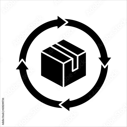 Supply chain outline vector icon.  flat vector simple element illustration from editable delivery and logistics concept vector illustration on white background