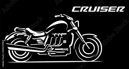 Cruiser Motorbike Illustration design vector