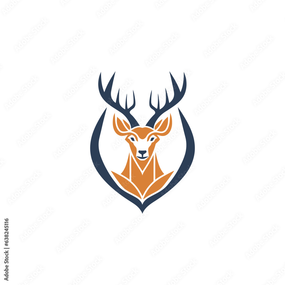 Deer Logo Illustration Vector Design Template Deer Logo Illustration Vector Design Template