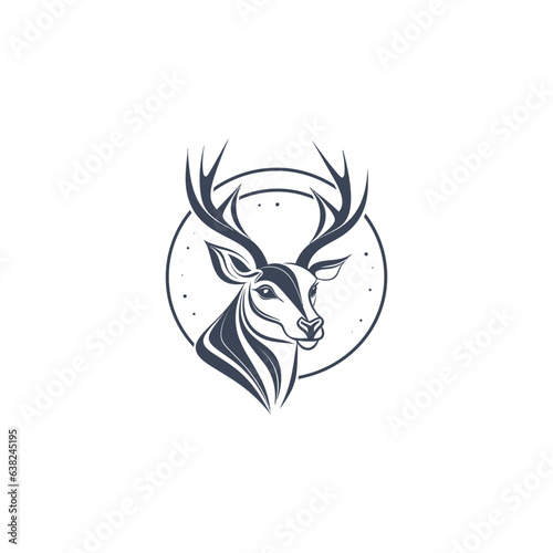 Deer Logo Illustration Vector Design Template