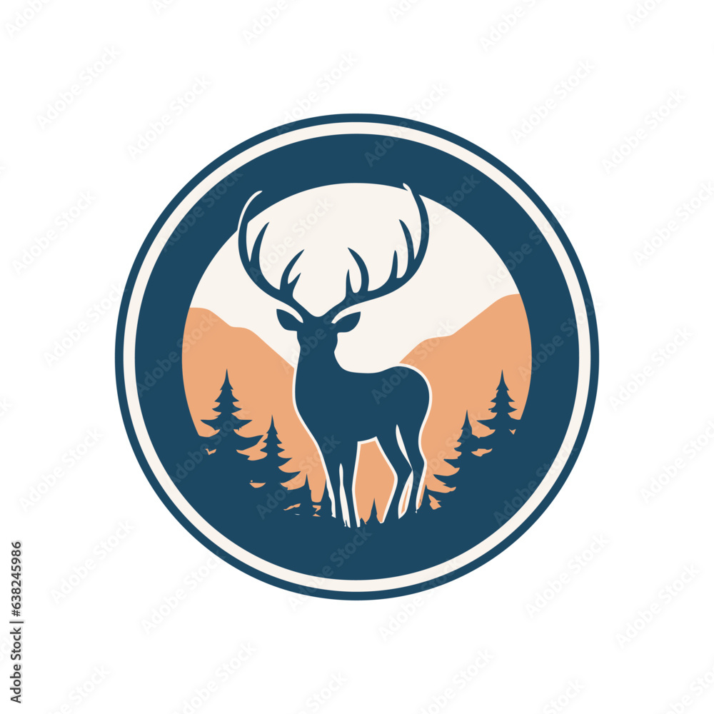 Deer Logo Illustration Vector Design Template Deer Logo Illustration Vector Design Template