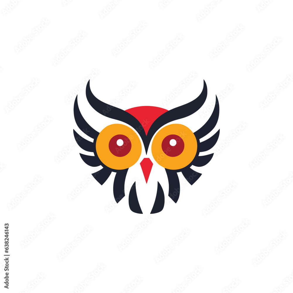 Owl icon Logo Illustration Vector Design Template