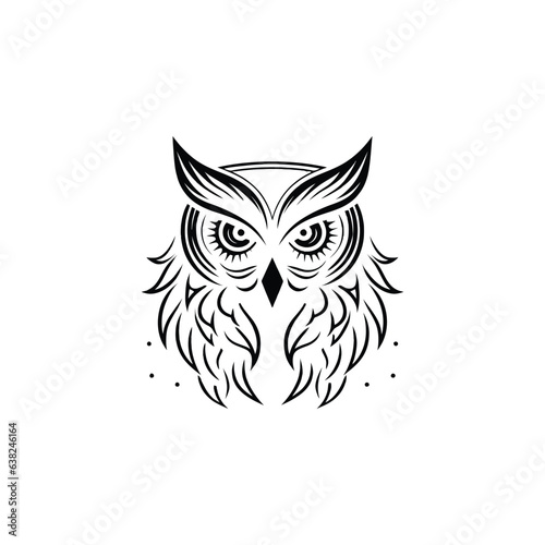 Owl icon Logo Illustration Vector Design Template
