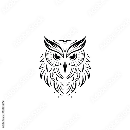 Owl icon Logo Illustration Vector Design Template