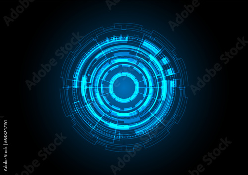 circle hitech technology illustration background