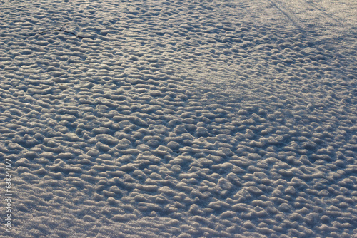 Melting snow cover during a thaw