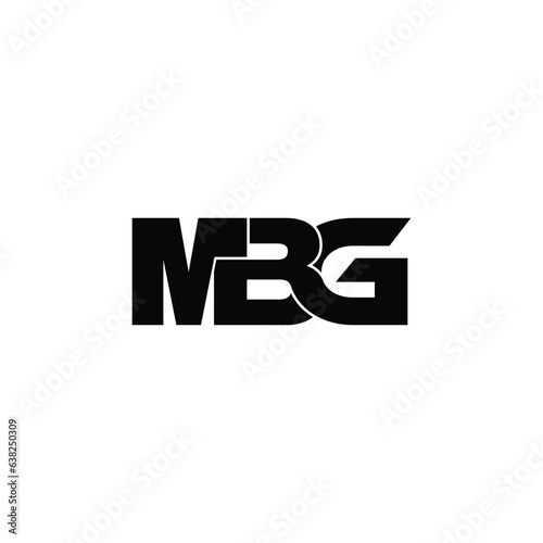 MBG letter monogram logo design vector