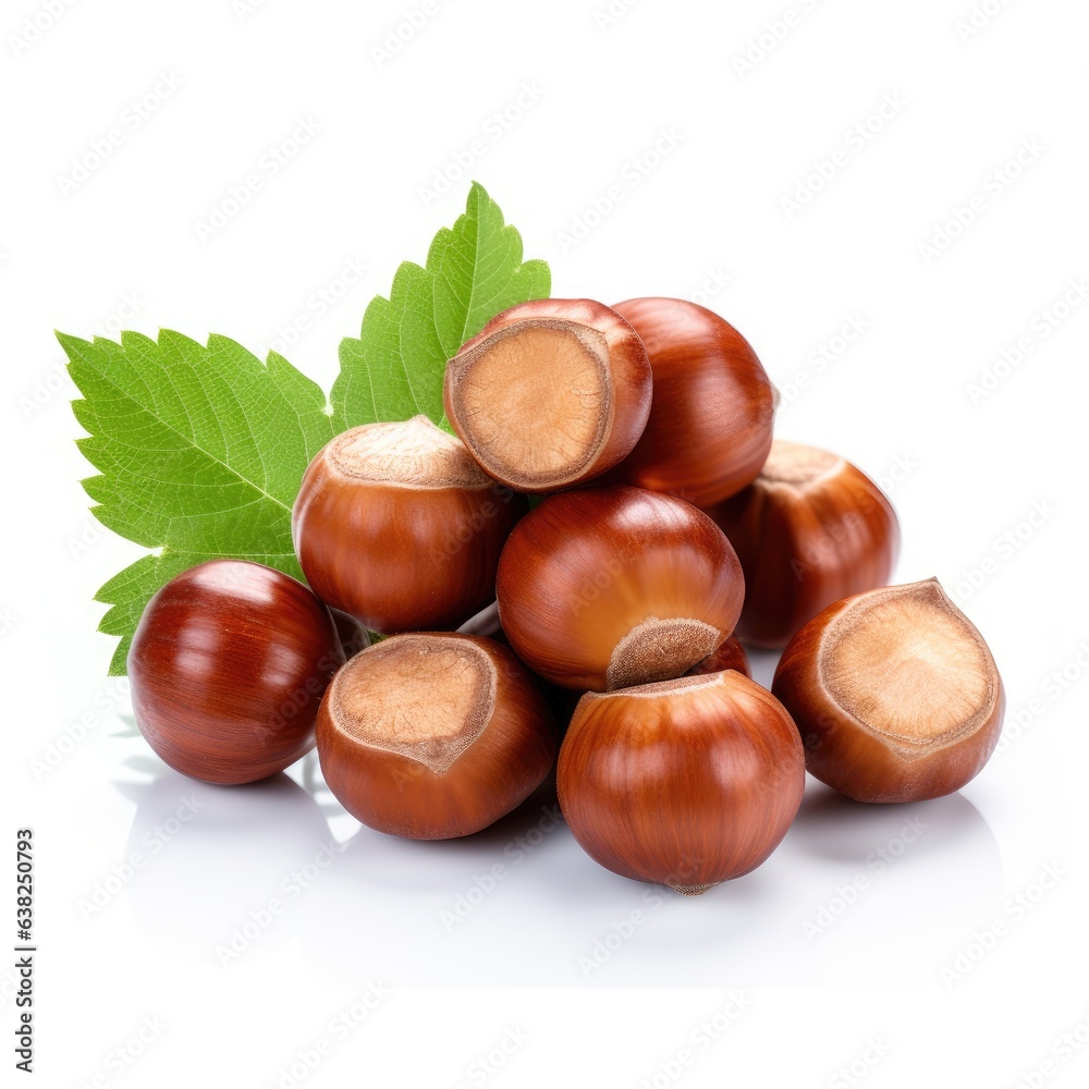 hazelnuts isolated on white background hazelnuts isolated on white background