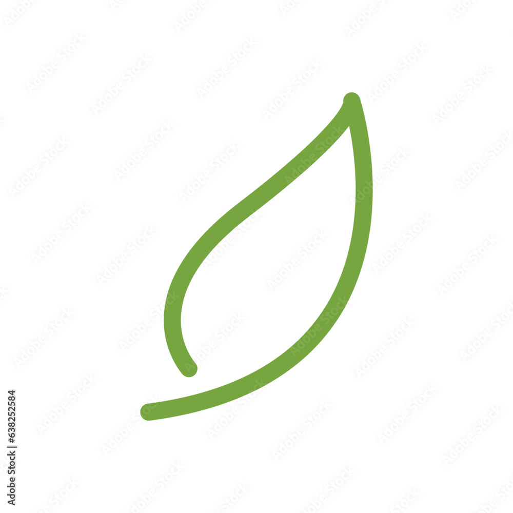Leaf icon line design template isolated Leaf icon line design template isolated