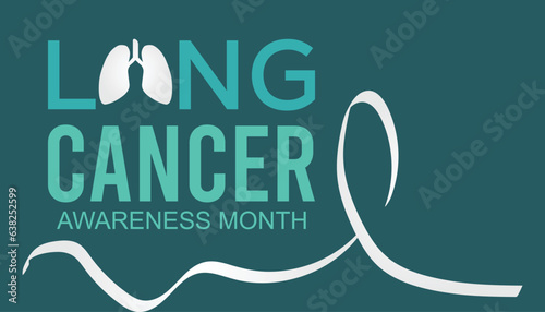 Vector illustration on the theme of Lung Cancer Awareness Month is observed every year in during November.