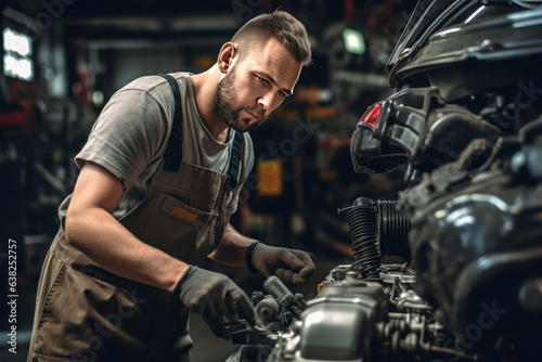 In an industrial workshop, a diverse team of skilled professionals gets their hands dirty to repair and maintain vehicles. 