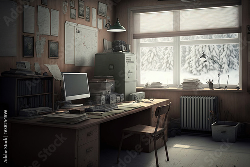 Office Interior with Sun Shine © Magenta Dream
