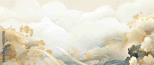 美しい和風の背景イラスト