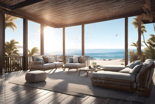 modern living room beside a sea port  © Fatima