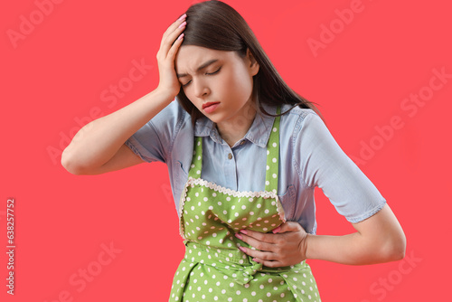 Young housewife having hear...