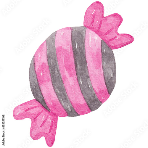 candy halloween watercolor illustration design