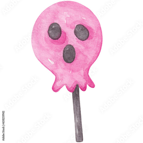 candy halloween watercolor illustration design