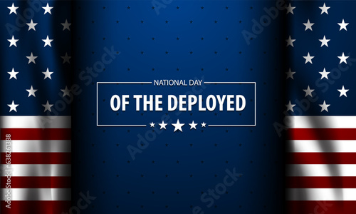 National Day Of The Deployed background vector illustration