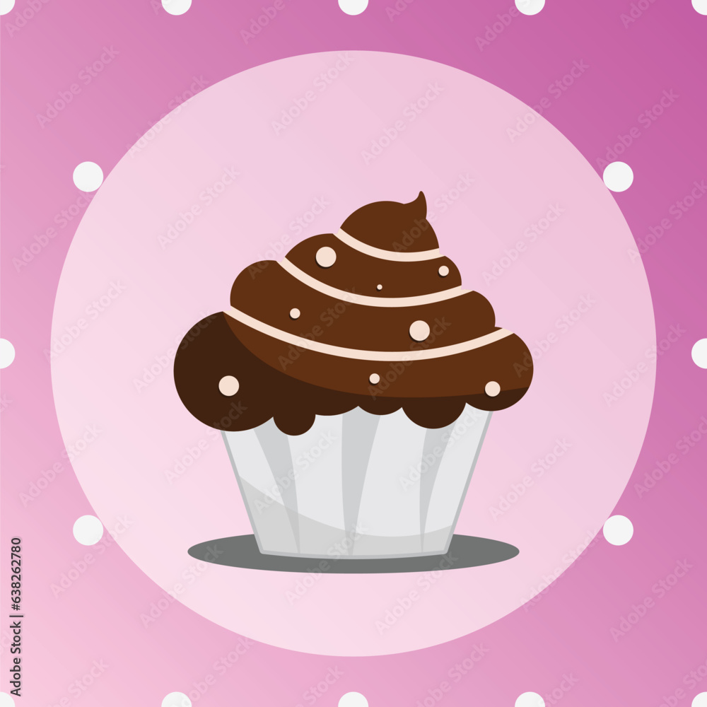 cupcake with pink icing