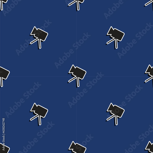 movie camera seamless pattern Illustration background with Matching Design Symbol in Vector Art