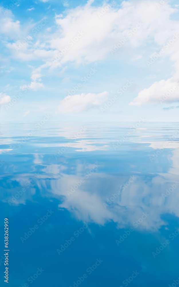 Empty water surface, 3d rendering. Empty water surface, 3d rendering.