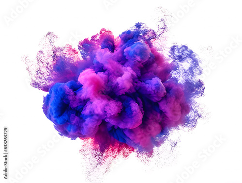 カラフルな煙のグラフィック素材 背景 テクスチャ 爆発 紫 AI生成