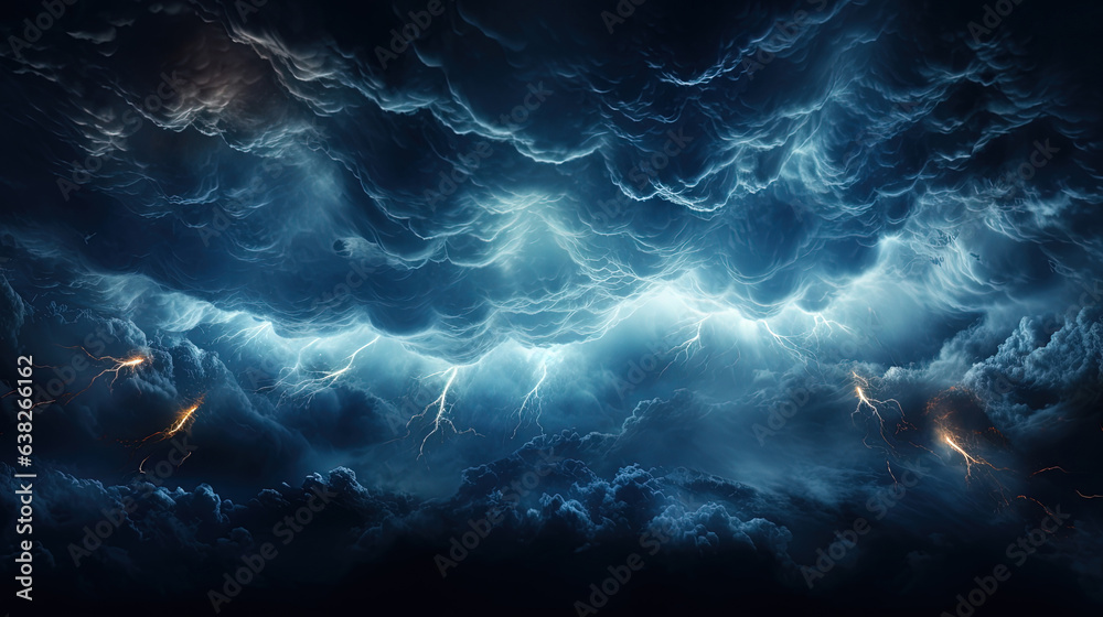 Gray Grunge Smoke Texture Dark Sky Black Night Cloud Moody Theme Thunderstorm Background AI Generative